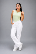 Body Básico Premium Sin Mangas – Verde Manzana