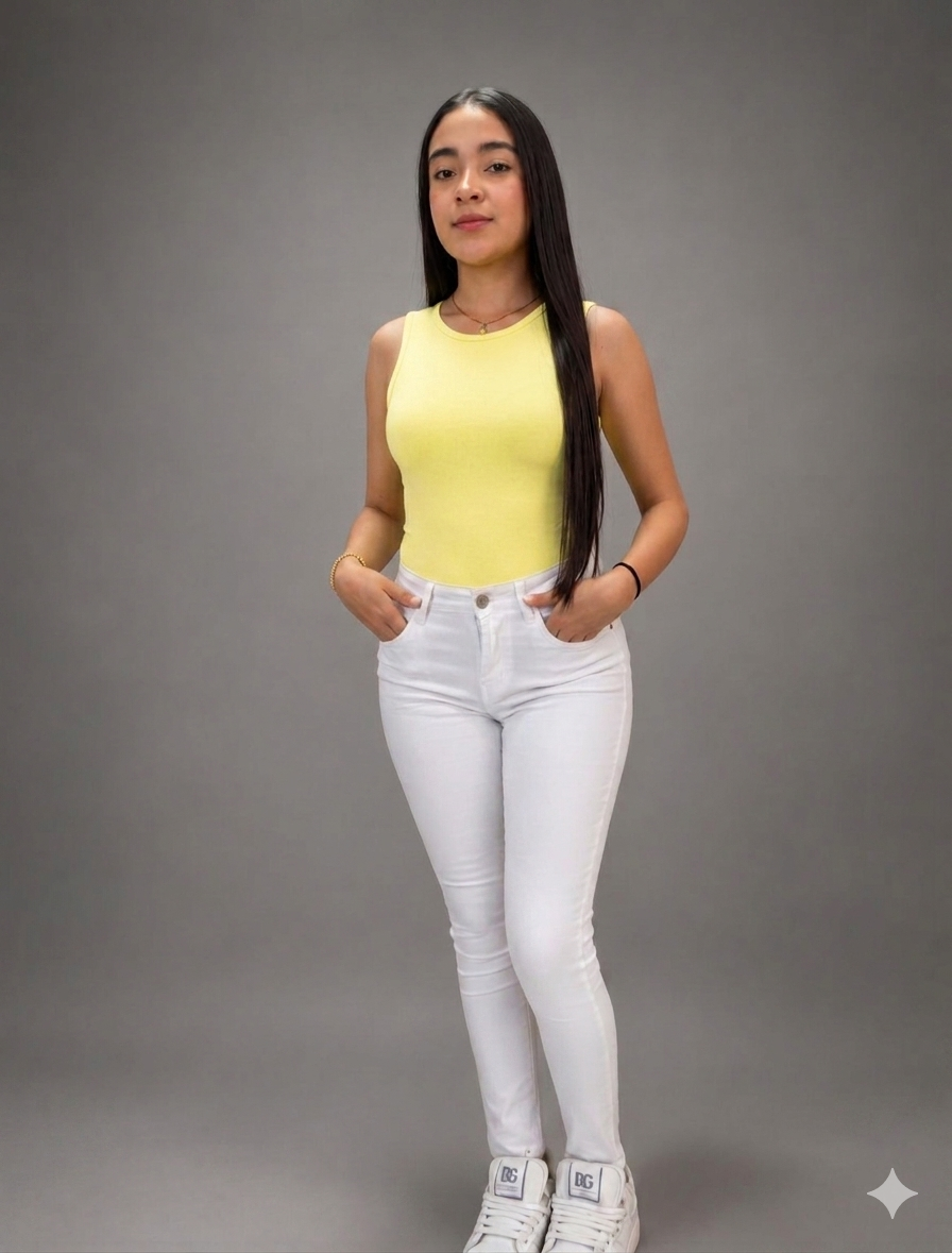 Body Básico Premium Sin Mangas – Amarillo