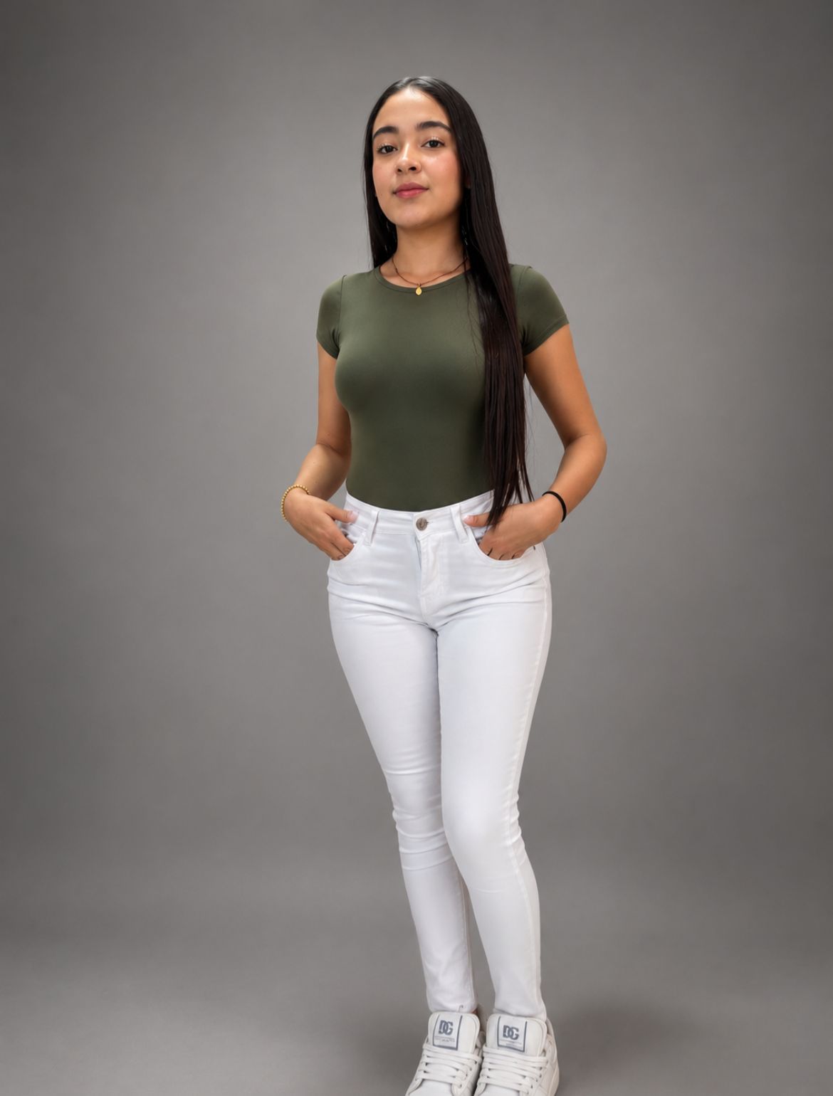 Body Básico Premium Manga Corta – Verde Oscuro