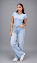 Body Básico Premium Manga Corta – Azul Bebé