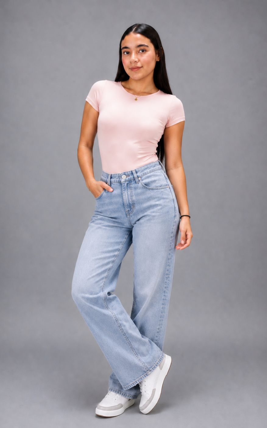 Body Básico Premium Manga Corta – Rosa Palo