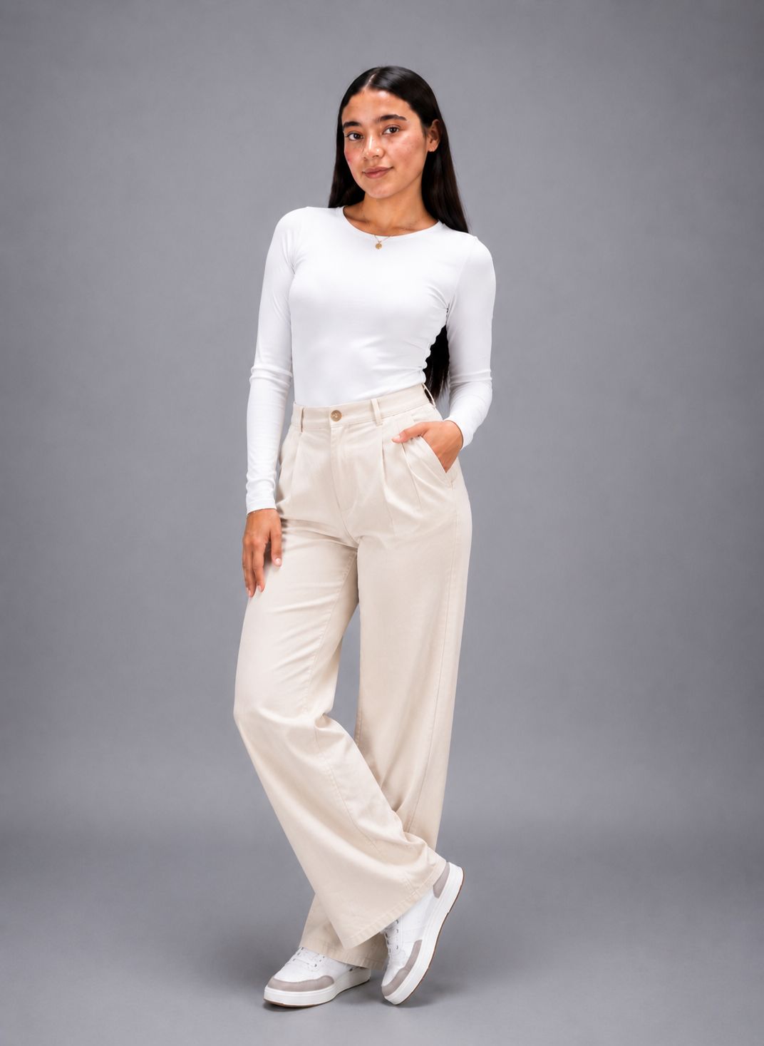 Body Básico Premium Manga Larga – Blanco