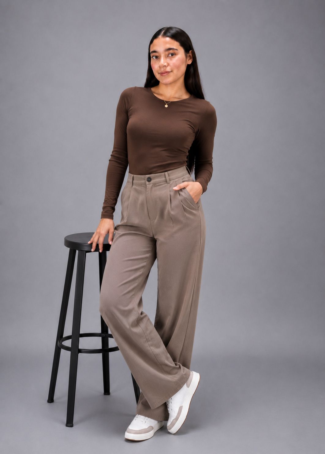Body Básico Premium Manga Larga – Café
