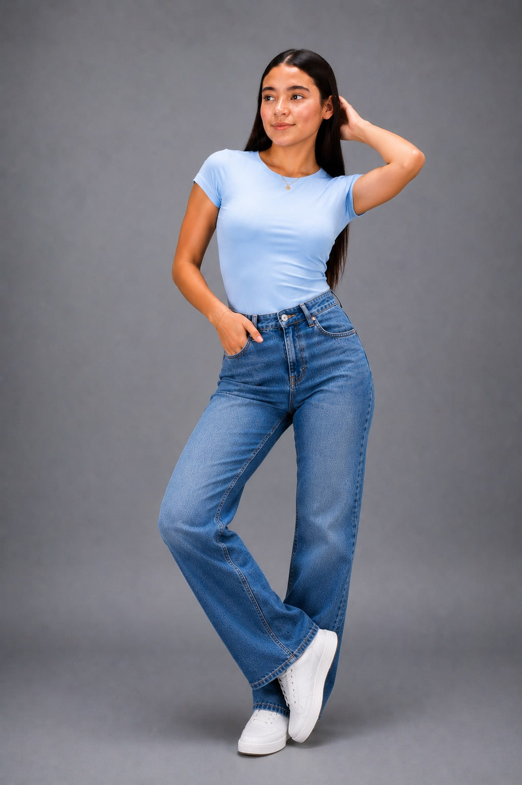 Camiseta Básica Premium Manga Corta – Azul Bebé