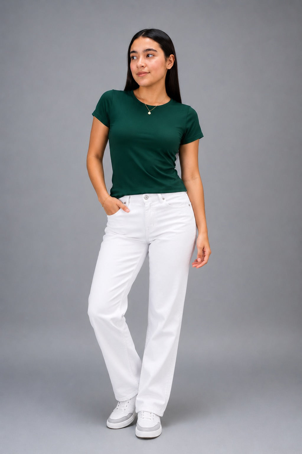 Camiseta Básica Premium Manga Corta – Verde Oscuro
